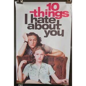 10 Things I Hate About You Canvas Poster Heath Ledger Julia Stiles 11.5x17.5